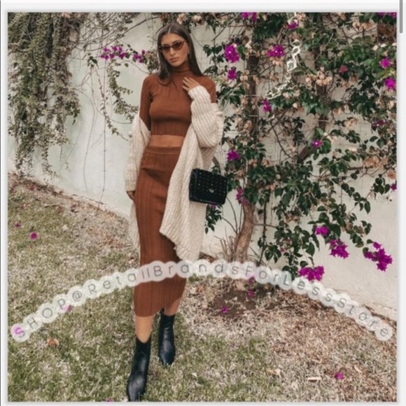 ZARA Knit Bandage 2 Piece Set (Skirt & Top) - Picture 3 of 9